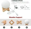 Desidiya 3D Moon Night Lamp – Rechargeable with 7 Color Changing Features, 15CM – Elegant Plastic Design for Beautiful Indoor Lighting in Bedrooms and Kids' Rooms _ Gifts for Woman _ Valentine Gift2.webp