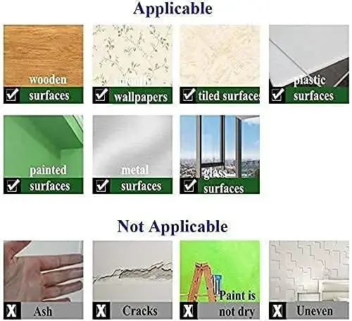 YAJNAS 45x200 CM Whiteboard Sticker for Kids, Home, School & Office, Self-Adhesive Removable, Waterproof White Board Sticker Perfect for Writing & Drawing on Smooth Surfaces -1.5 x 6.5 Ft4.webp