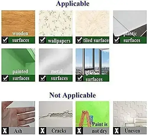 YAJNAS 45x200 CM Whiteboard Sticker for Kids, Home, School & Office, Self-Adhesive Removable, Waterproof White Board Sticker Perfect for Writing & Drawing on Smooth Surfaces -1.5 x 6.5 Ft4.webp