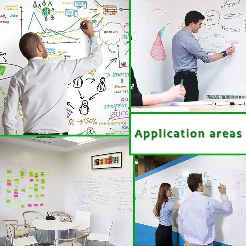 YAJNAS 45x200 CM Whiteboard Sticker for Kids, Home, School & Office, Self-Adhesive Removable, Waterproof White Board Sticker Perfect for Writing & Drawing on Smooth Surfaces -1.5 x 6.5 Ft6.webp