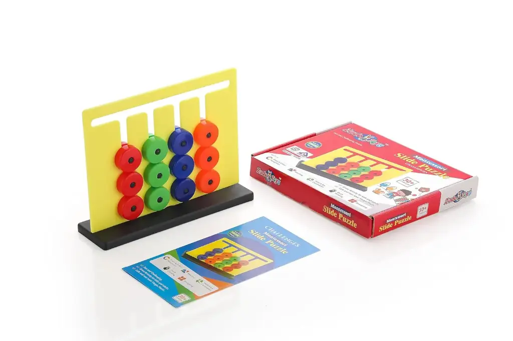 ZUDO TOYS Learning Colour And Pattern Matching Montessori Slide Puzzle Game For Kids, Multicolor2.webp