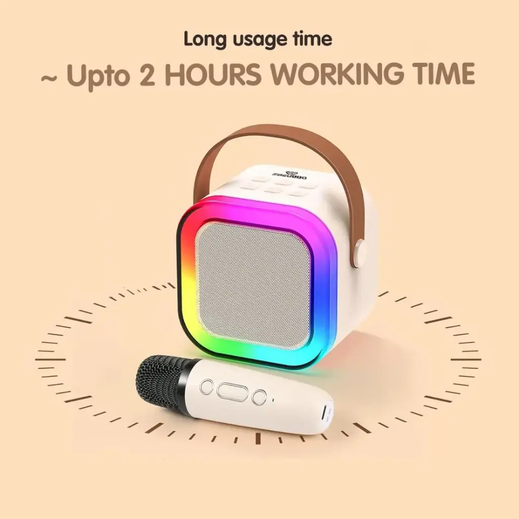 Wembley Rechargeable Karaoke Mic with Speaker for Singing _ Wireless Mini Portable Bluetooth Speaker with Microphone & LED Lights _ Cute Birthday Gift for Kids Musical Toys for Boys, Girls and Adults4.webp