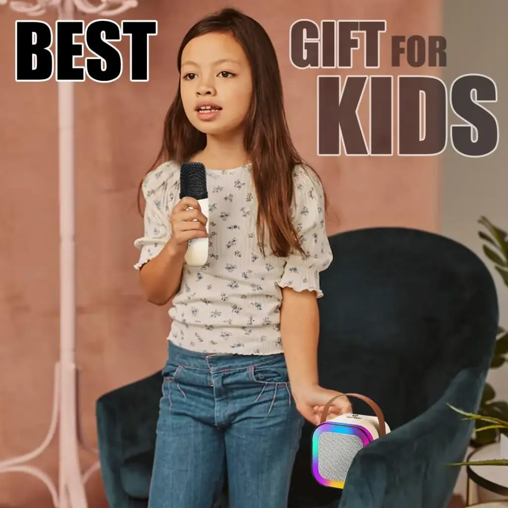 Wembley Rechargeable Karaoke Mic with Speaker for Singing _ Wireless Mini Portable Bluetooth Speaker with Microphone & LED Lights _ Cute Birthday Gift for Kids Musical Toys for Boys, Girls and Adults6.webp