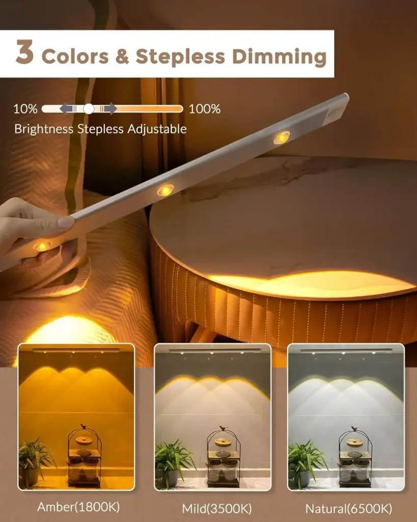 Bitline Motion Sensor Cabinet Mood Light Wireless Closet Light USB rechargeable 3 Colors Smart Sensor Light-3.webp.jpg