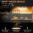 One94Store Plastic 40cm Motion Sensor Under Cabinet LED, 1200mAh Battery, Dimmable USB Rechargeable Closet Lamp, Wireless Stick-On for Wardrobe, Kitchen, Stairs (Pack of 1) Yellow1 (1).webp