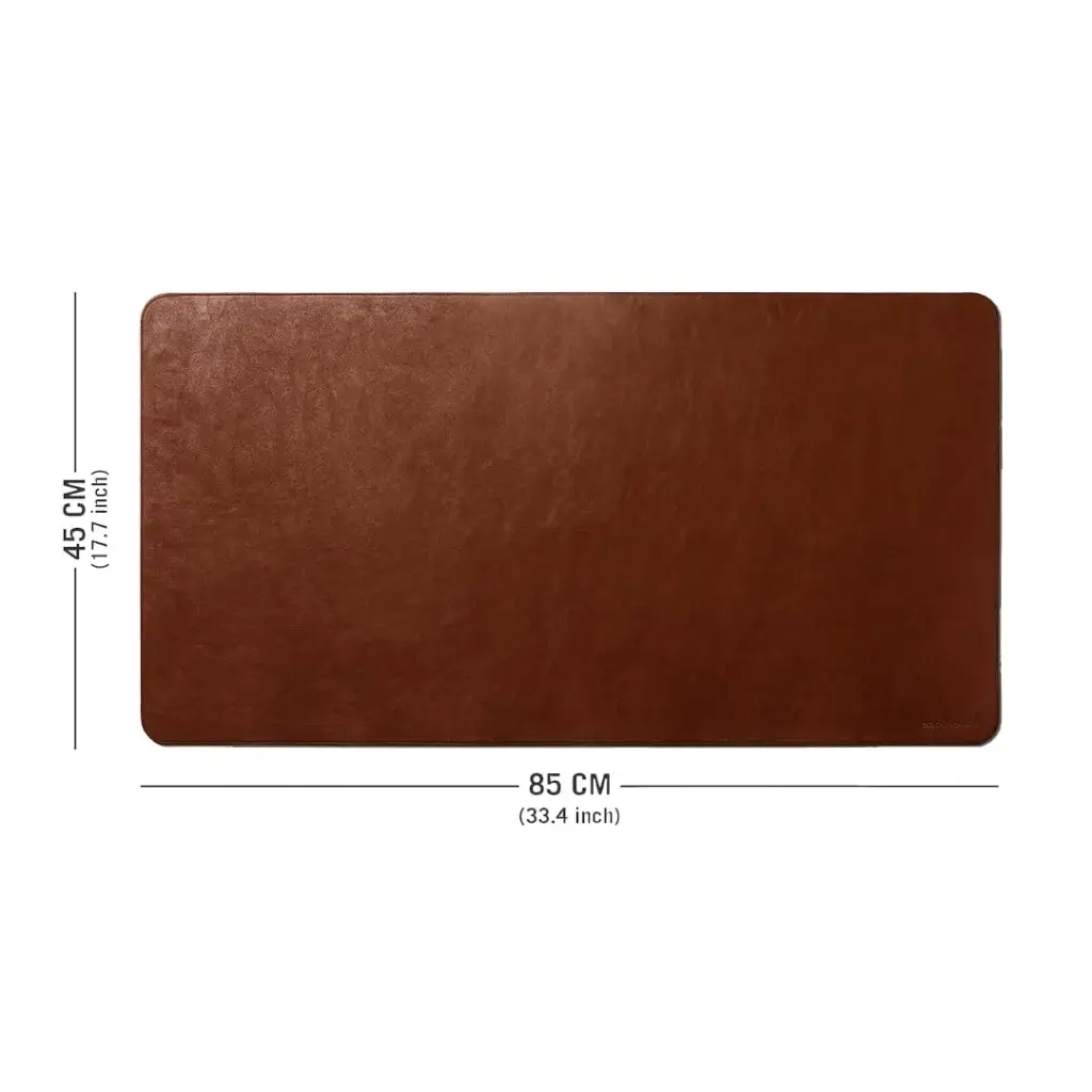 DailyObjects Large Premium Vegan Leather Desk Mat_Anti-Skid_Anti-Slip_85_45cm_Reversible Desk spread Turf Desk_Laptop Mat for Work from Home_Office_Gaming- Extended mouse pad and keyboard desk pad-Tan5.webp