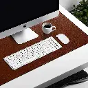 DailyObjects Large Premium Vegan Leather Desk Mat_Anti-Skid_Anti-Slip_85_45cm_Reversible Desk spread Turf Desk_Laptop Mat for Work from Home_Office_Gaming- Extended mouse pad and keyboard desk pad-Tan1.webp
