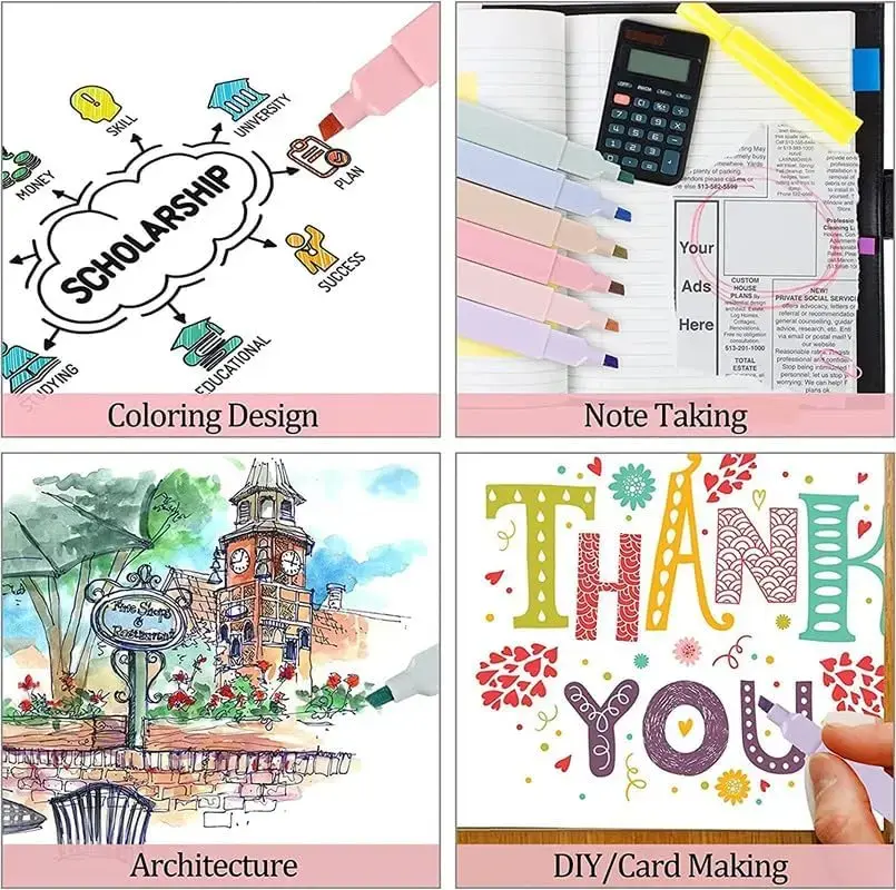 Shuttle Art 6 Pcs Aesthetic Cute Highlighters Bible Highlighters4.webp
