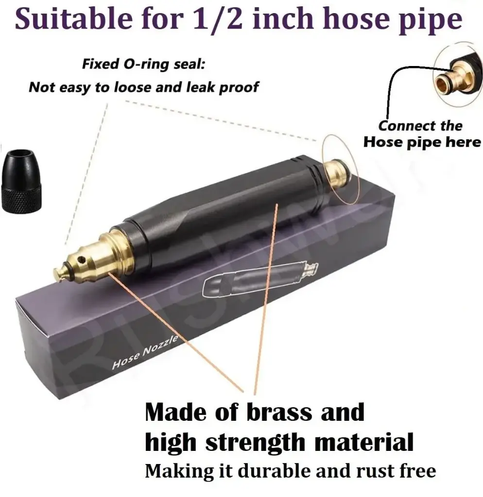 Rushwak Water Spray Gun for Car Wash Bike Washing Gun for 1_2_ Hose Pipe High Pressure Water Gun Nozzle Adjustable Car Washer Gun Brass Jet Water Spray Nozzle for Garden & Window, 10 x 2 Cm1.webp