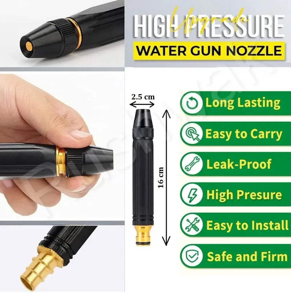 Rushwak Water Spray Gun for Car Wash Bike Washing Gun for 1_2_ Hose Pipe High Pressure Water Gun Nozzle Adjustable Car Washer Gun Brass Jet Water Spray Nozzle for Garden & Window, 10 x 2 Cm2.webp