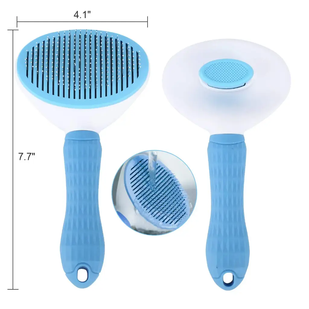Depets Self Cleaning Slicker Brush, Pet Grooming Shedding Brush for Dogs and Cats - Easy to Remove Loose Undercoat, Pet Massaging Tool Suitable for Pets with Long or Short Hair Color May Vary3.webp