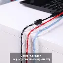 INOVERA (LABEL) 20 Pieces Wire Organizer Cable Management Clip Desktop Cord Hook with 3M Adhesive Foam (Transparent)2.webp