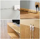 INOVERA (LABEL) 20 Pieces Wire Organizer Cable Management Clip Desktop Cord Hook with 3M Adhesive Foam (Transparent)6.webp