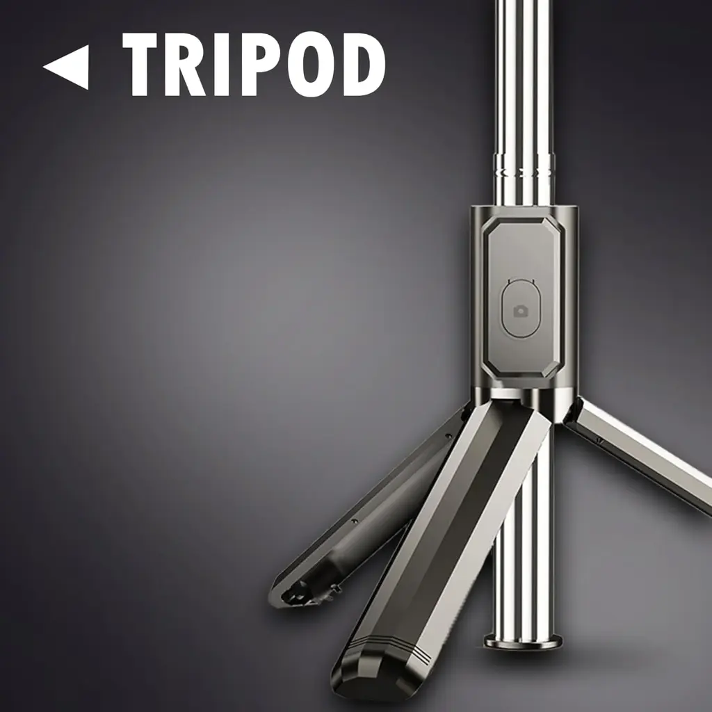 Kratos K14 Selfie Stick Tripod, 100CM Length with Light, 3 in 1 Multifunctional Design, Rechargable LED Light with Two Brighness Levels for Make up, Selfie & Photo Shoot with Bluetooth Remote8.webp