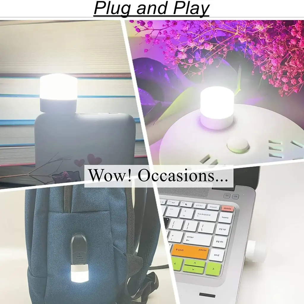 carexo CUTE LIGHT 6 mini usb led light for camping _night light Led Light  (White)-3.webp.jpg