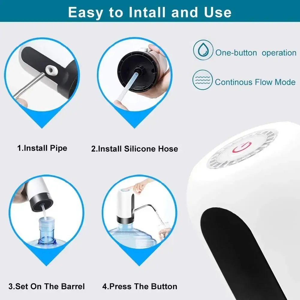 Konquer TimeS KTS Automatic Wireless Water Can Dispenser Pump for 20 Litre Bottle Can, with Low Noise & High Efficiency7.webp
