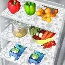 Kuber Industries Multipurpose Refrigerator Drawer Mat_Circle Design & Water Proof PVC Material_Size-48 cm x 33 cm,Pack of 6 (White), Polyvinyl Chloride3.webp
