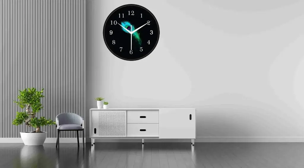 PR Craft Analog 25 cm X 25 cm Wall Clock  (Black, With Glass, Standard)-2.webp.jpg