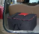 IMCREATIONS Premium Quality Nylon Wardrobe Bag, Underbed Cloth Storage Organizer with Zippered Closure & Handles (Pack of 3)  (Red, Black)-1.webp.jpg