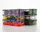 SATVIKAYA Air Tight Plastic Storage Containers Set for Kitchen _ Pantry Organizers Kitchen Accessories Items,Fridge Storage Boxes _ Leak-Proof, Durable, and Space-Saving (4, 2500ml) (1200 ML, 6)2.webp