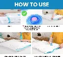Quicknik Smart vaccum saver compression -(2Small, 2 Medium, 1Large) with Pump High Volume Storage Vacuum Bags  (Pack of 5)-1.webp.jpg