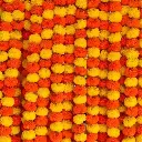 Multicolor Marigold Artificial Flower (Pack of 5)