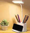 3 Color Table Lamp for Study with Phone & Pen Holder