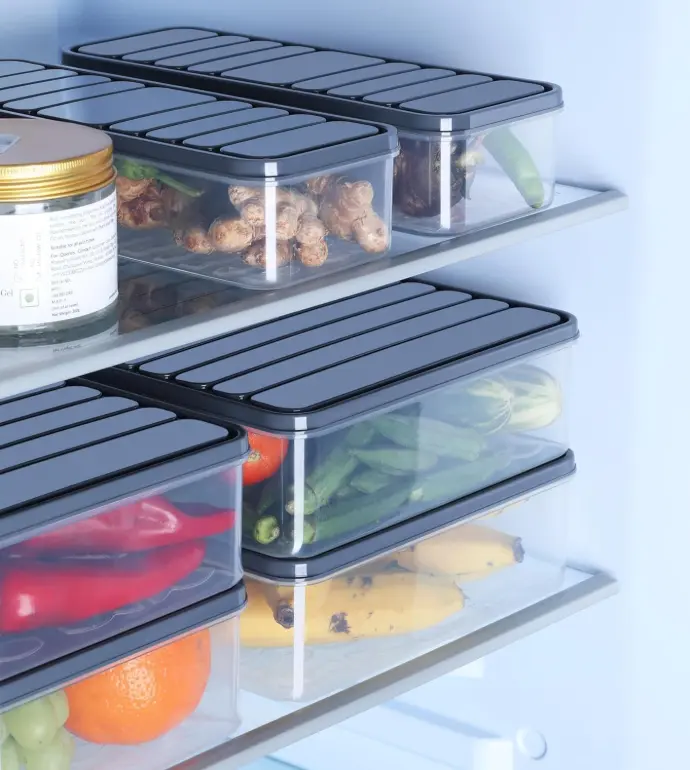 Air Tight Plastic Storage Containers Set for Kitchen (6 Pcs)