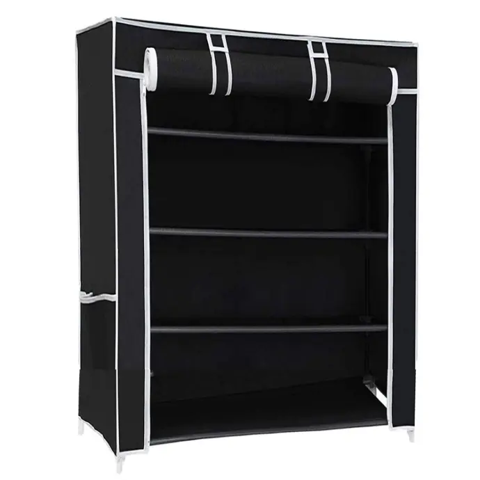 4 Shelves Collapsible Metal Shoe Rack - 4 Layers