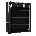 4 Shelves Collapsible Metal Shoe Rack - 4 Layers