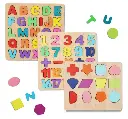 Wooden Learning Educational Game Board for Kids, Puzzle Toys for 2 Years Old