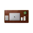 Premium Vegan Leather Desk Mat 85x45cm – Reversible Anti-Skid Pad for Laptop, Keyboard & Mouse