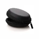 Compact Headphone & Accessories Carrying Case – Storage for Earphones, Headsets, Cables, SD Cards, and More (Black)