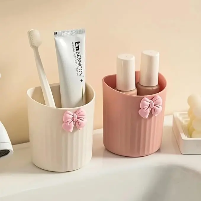 Wall Mount Lightweight Bathroom Accessory Holder for Brushes, Tubes (Multi Color)(PACK OF 2)