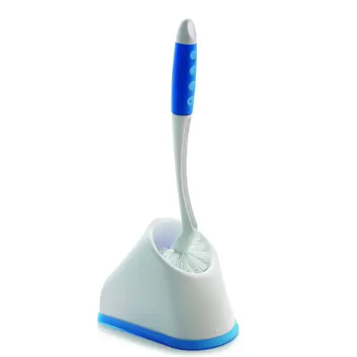 Toilet Brush with Holder Pack of 1 |Flexible Bristles & Rubberised Firm Grip Plastic Sturdy Handle |Suitable for Western & Indian Toilet Bathroom Brush